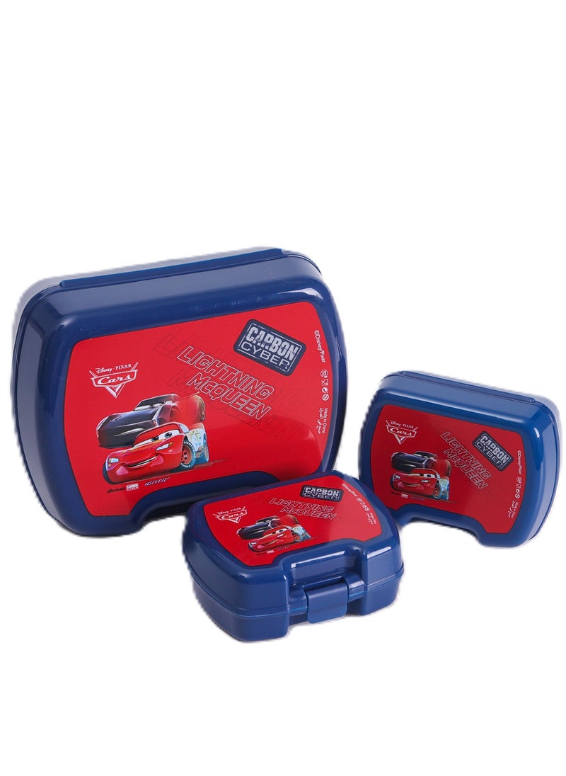 Disney Cars Super Charge 3Pcs Lunch Box Set  - Image 1