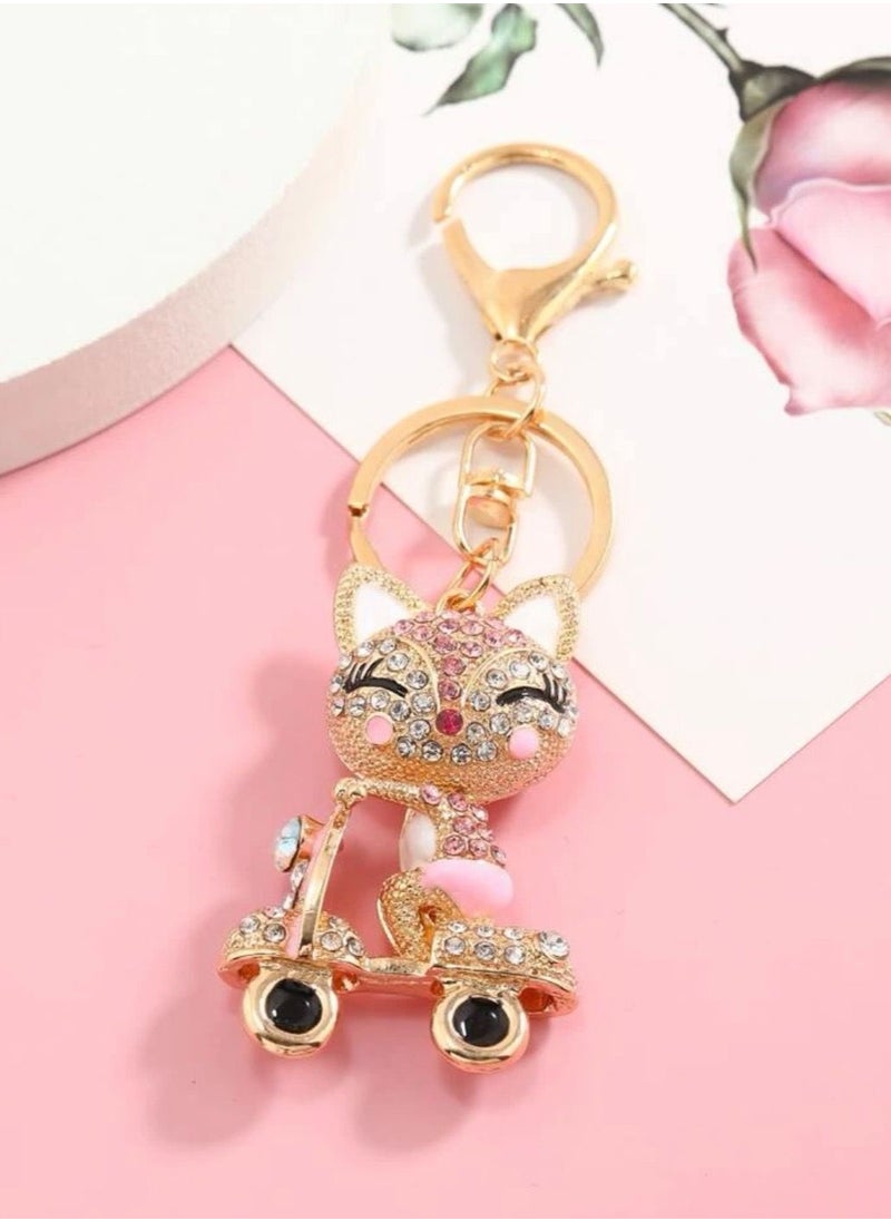 Gold & Pink Doll Cubic Zircon Keychain - pzsku/ZA293FCE340067B016465Z/45/_/1675852727/b2eb4132-6ee5-49d1-9c13-dbecc39227e1