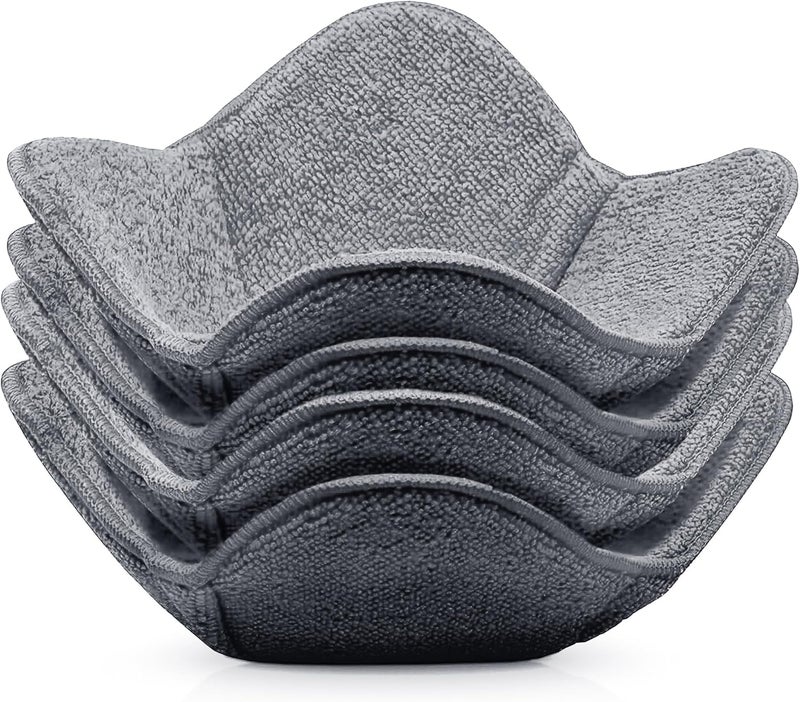 Trendsettings Microwave Bowl Cozies Warmers Food Microfiber Heat Resistant Food Warmer Set Microwave Safe Hot and Cold Bowls Holder Without Burning Your Hands Set of 5 Microwave Bowl Holders (Grey) - Image 1