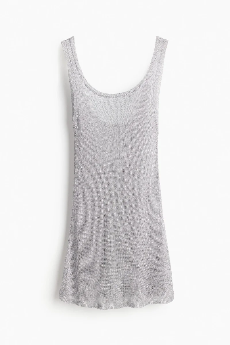 H&M Metallic Sheer Dress