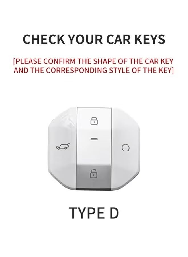 YelaJoy Smart Remote Key Fob Case Compatible with Jetour T1 Freedom / T2 Traveller 2025+2026, Full‑Wrap Protective Key Shell with Keychain, Anti‑Scratch Shock‑Resistant Key Holder, Car Interior Decoration Modification Accessories - Image 3