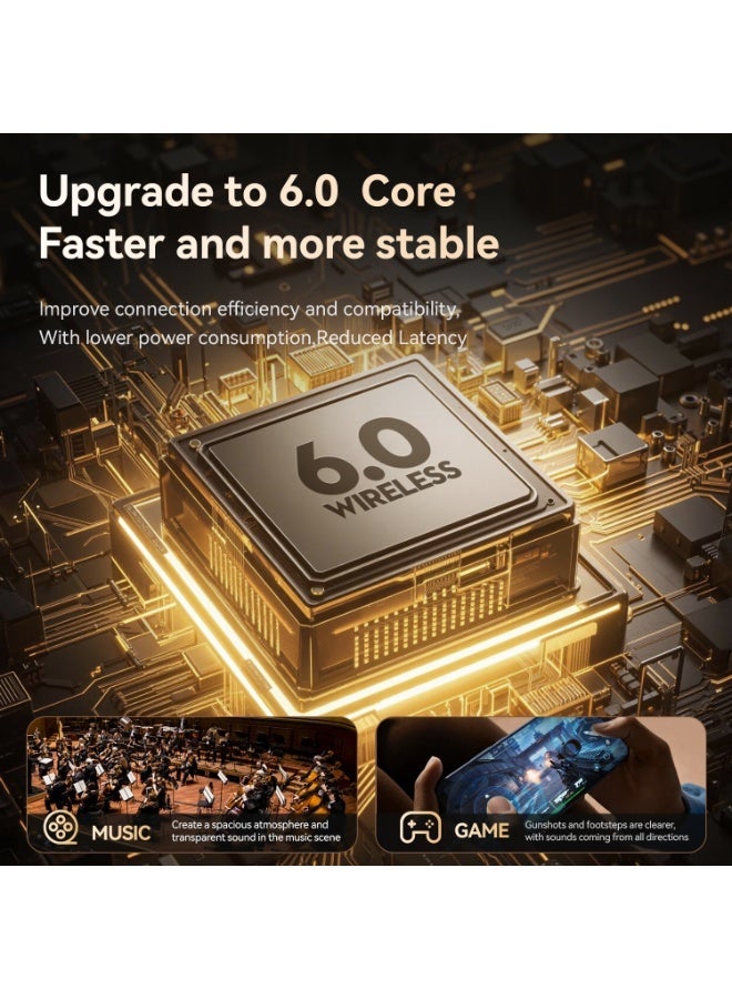 مُوطْمُوك  M145 سماعات لاسلكية بلوتوث سماعات الرياضة,مع حالة عرض LED,أكثر من براعم الأذن مع صوت باس عميق,سماعات اللعب 5 ساعات أعيد تصميمها الراحة تناسب مع أذنيات التشغيل,الاجتماع,التمرين الأسود - Image 5