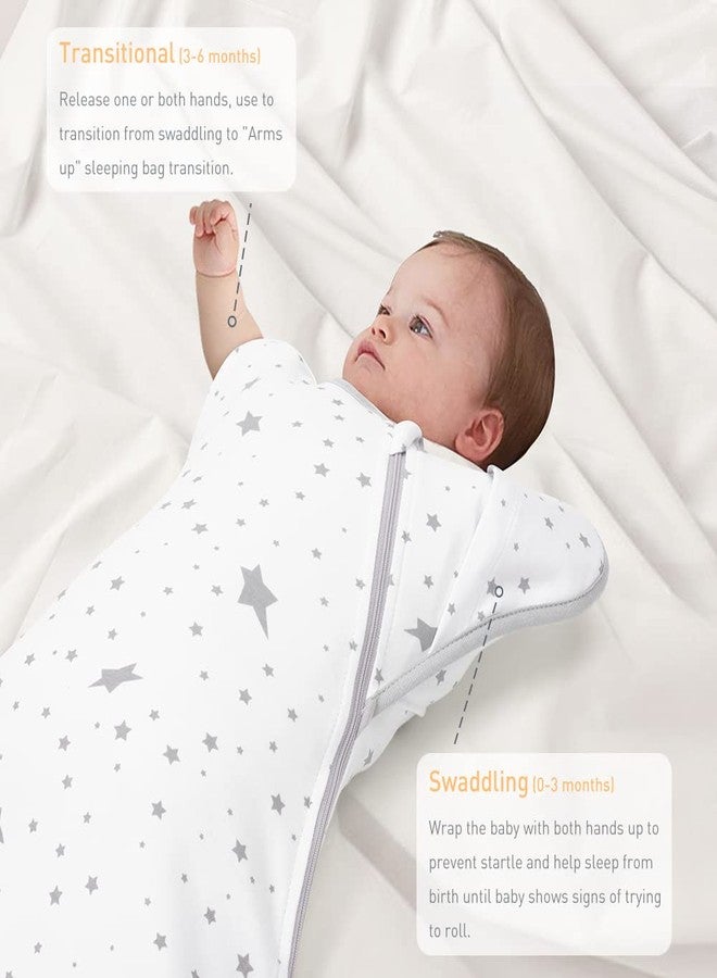 Knirose 3-Way Wearable Swaddle Blankets Sleep Sacks with Arms Up, Hands Up Sleeping Sack Easy Diaper Changing Sleeping Bag for Baby Boy Girl Newborns Transitions to Arms-Free Calms Startle Reflex - Image 4
