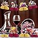 SHADOAMP Wine Tasting Party Table Decoration 8pcs Red Wine Theme Honeycomb Centerpiece DoubleSided Printing for Wine Tasting Party Supplies Vino Before Vows Bridal Shower Birthday Party Decoration - Image 4
