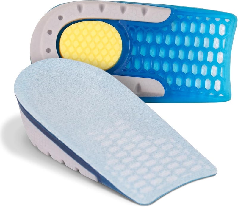 Ailaka Gel Height Increase Insoles 1 Pair, Shock Absorption Heel Cushion Pads, Height Lift Shoes Inserts for Men & Women (Heel Height: 3.5cm, One Size fits All)
