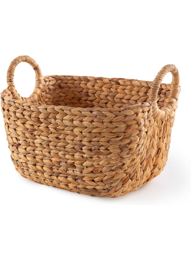 COMPACTOR Caracas Water Hyacinth Storage Basket Natural Brown Large RAN6823 - Image 1