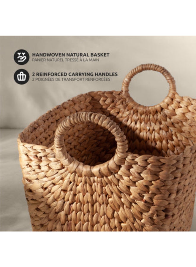COMPACTOR Caracas Water Hyacinth Storage Basket Natural Brown Large RAN6823 - Image 5