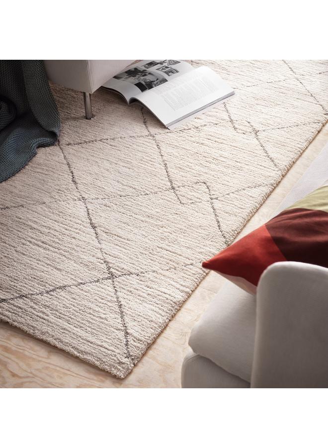 erorex Rug, low pile, beige, 133x195 cm - Image 3