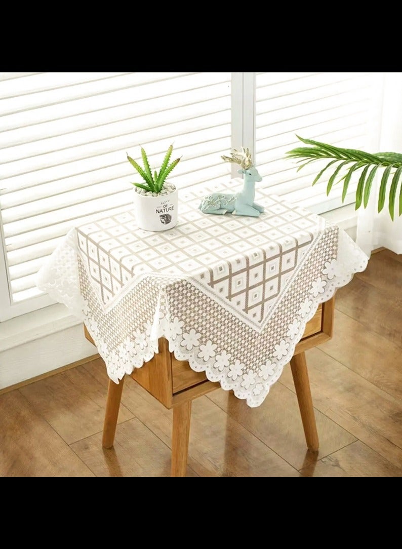 Lace Tablecloth,Tablecloth, Beige (90 x 90cm)  - Image 5