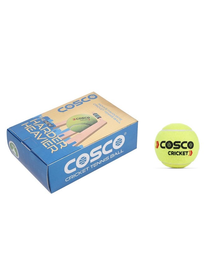 COSCO Cricket Normal Force Leather Tennis Ball (Yellow) Pack Of 6 - Image 4
