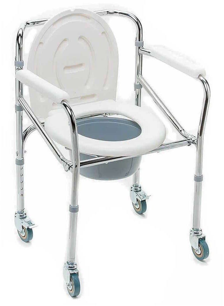 Elderly Toilet Seat Chair with Arms Safety Frame for Bathroom for Seniors, Disabled and Adults - Image 1