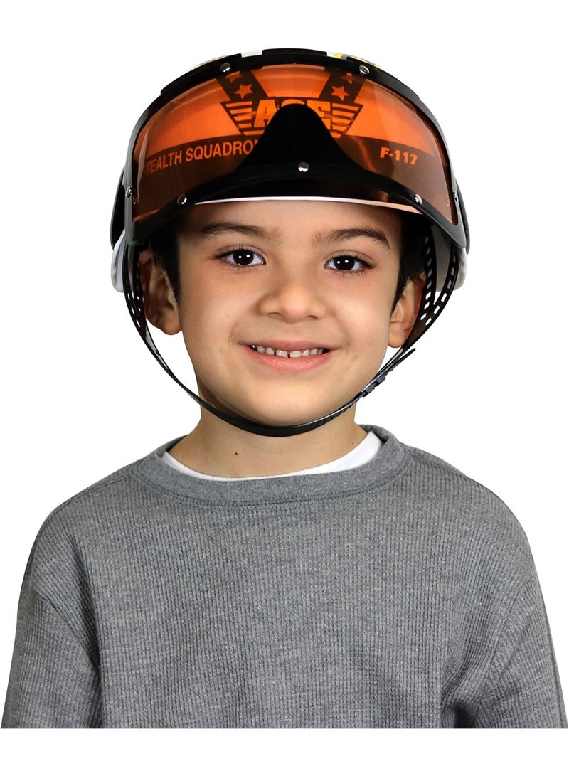 Aeromax Jr. Armed Forces Pilot Helmet with Tinted, Movable Visor White, Fits Ages 3-12 - Image 3