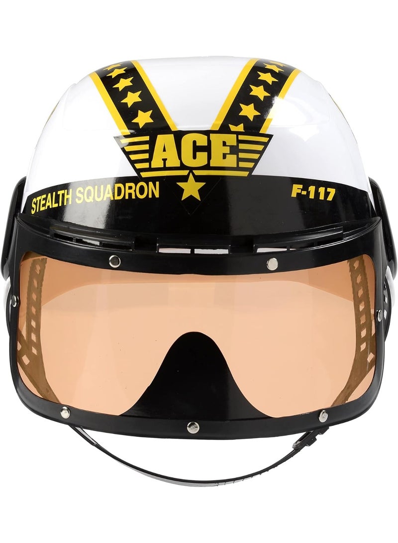 Aeromax Jr. Armed Forces Pilot Helmet with Tinted, Movable Visor White, Fits Ages 3-12 - Image 1