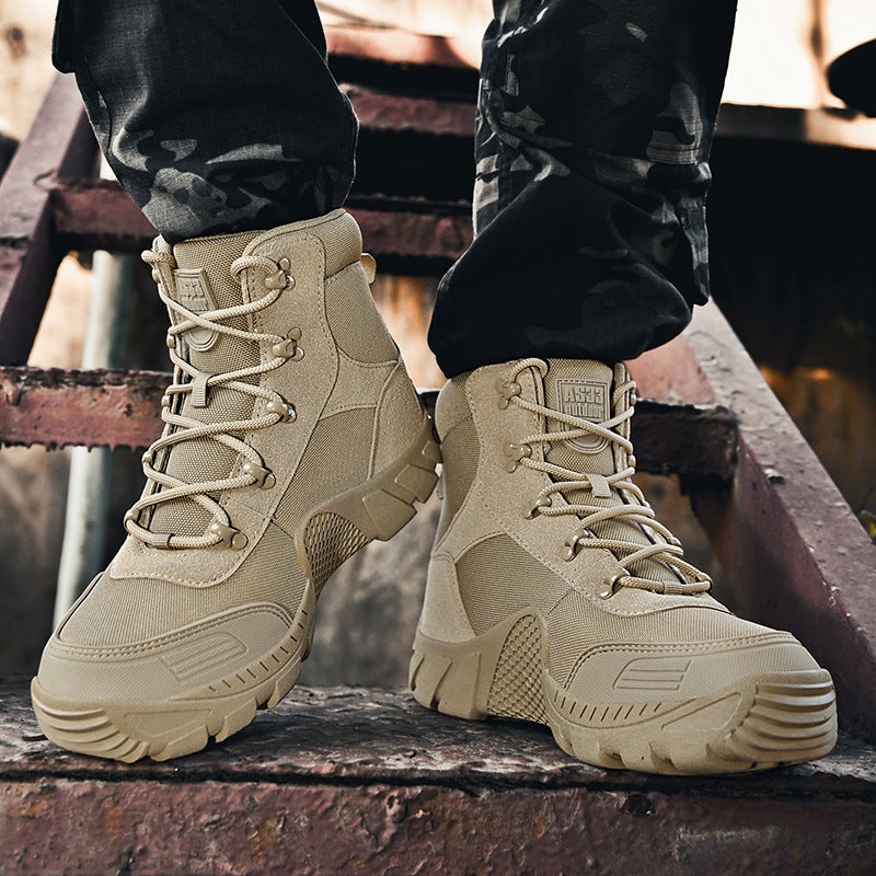 Large Size Outdoor Field Training Practical Military Boots New Men'S Water-Repellent Adventure Rescue Workwear Desert Tactical Boots - Image 5