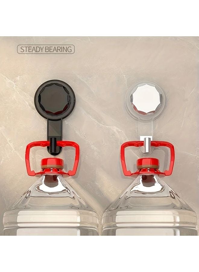 Black Suction Cup Hook Strong Non Perforated Viscose Reusable Removable Wall Door - Image 3