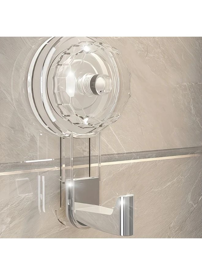 Black Suction Cup Hook Strong Non Perforated Viscose Reusable Removable Wall Door - Image 5