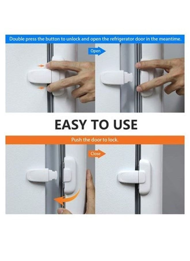 Home Fridge Freezer Door Lock White - Image 2
