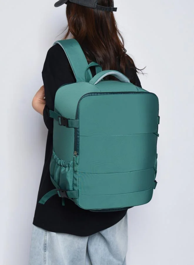 Take Two Green Travel Backpack with Shoe Compartment