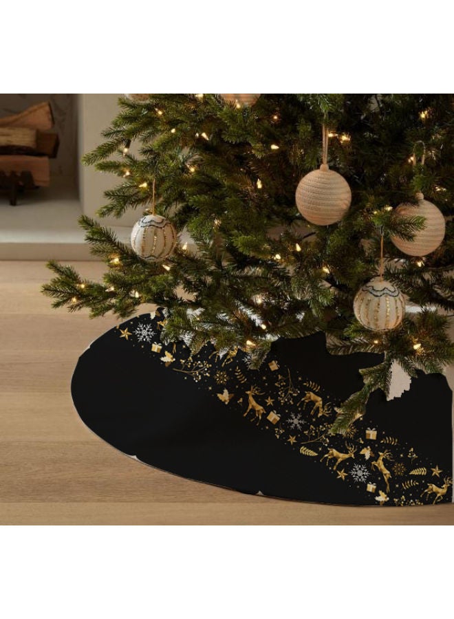 Home Print Velvet Christmas Tree Skirt That Would Make A Fantastic Addition To Your Holiday Themed Homes 