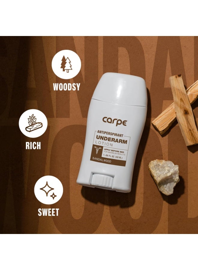 Carpe Carpe Clinical Strength Underarm Antiperspirant and Deodorant, Sandalwood Scent Size: 1.69 Fl Oz (Pack of 1) - Image 2