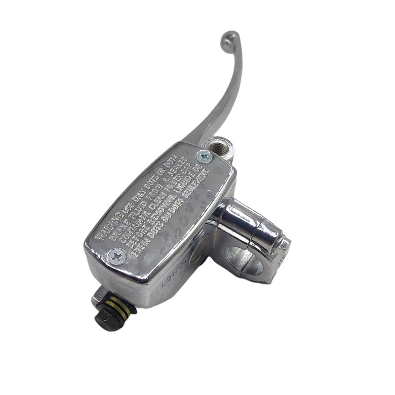 Generic XDF 7/8 inch 22mm Right Motorcycle Handlebar Front Brake Master Cylinder Lever with Mirror Hole (Chrome)  - Image 2