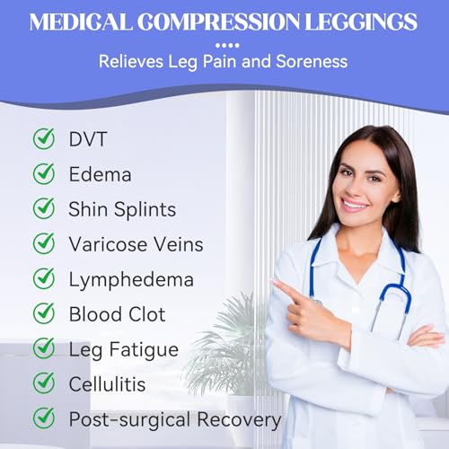 Athbavib Medical Compression Pantyhose for Women & Men, 20-30mmHg Compression Stockings - Image 3