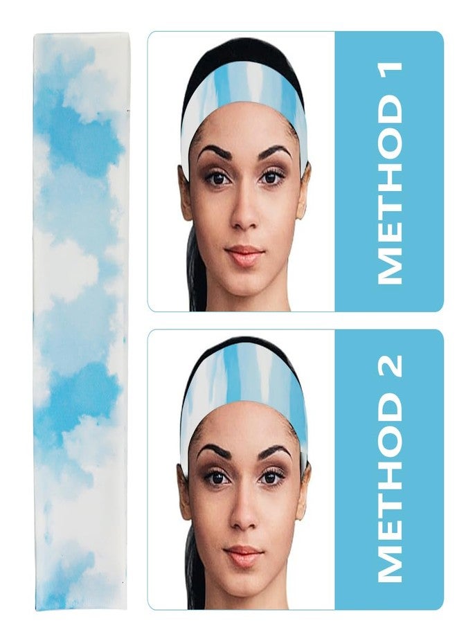 برو بيروس طوق رأس بروبيروس® للنساء والرجال، بتصميم عصري متدرج اللون الأزرق، سريع الجفاف، مناسب للرياضة واليوغا والجري، مناسب لجميع الفصول، قطعة رأس رياضية أنيقة - Image 5