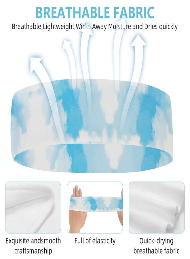 برو بيروس طوق رأس بروبيروس® للنساء والرجال، بتصميم عصري متدرج اللون الأزرق، سريع الجفاف، مناسب للرياضة واليوغا والجري، مناسب لجميع الفصول، قطعة رأس رياضية أنيقة - Image 3