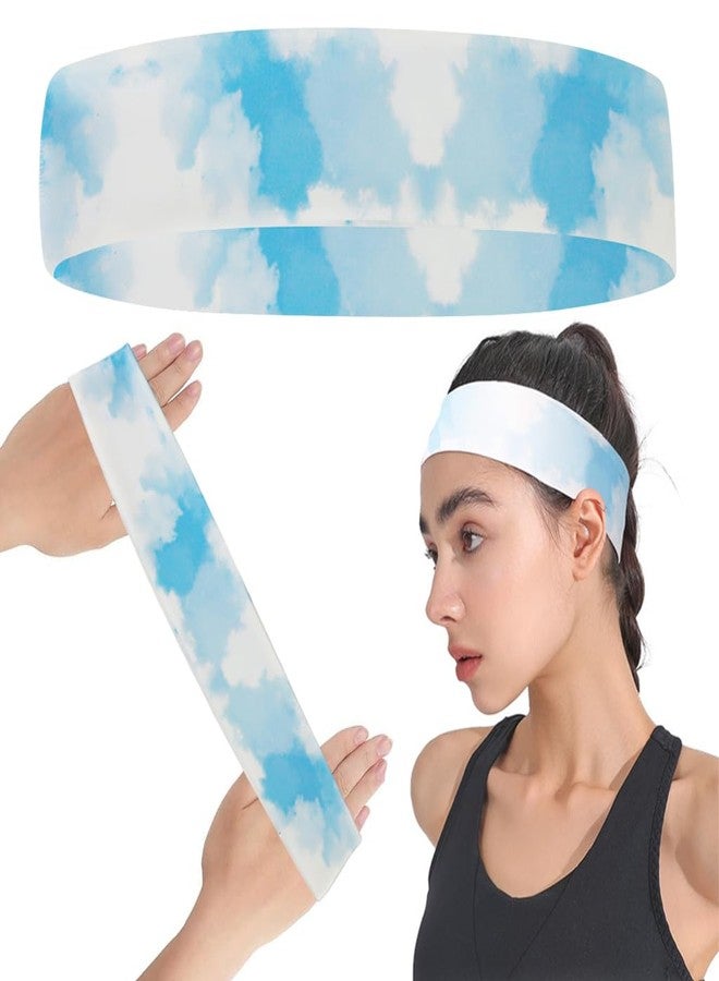 برو بيروس طوق رأس بروبيروس® للنساء والرجال، بتصميم عصري متدرج اللون الأزرق، سريع الجفاف، مناسب للرياضة واليوغا والجري، مناسب لجميع الفصول، قطعة رأس رياضية أنيقة - Image 1