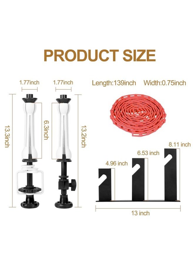 EMART Expand Roller Backdrop Wall Mounting - 3 Chain Manual Photography Support System, Ceiling Background Holder Attached into Tripod Stand for Video Studio Live Streaming - Image 2