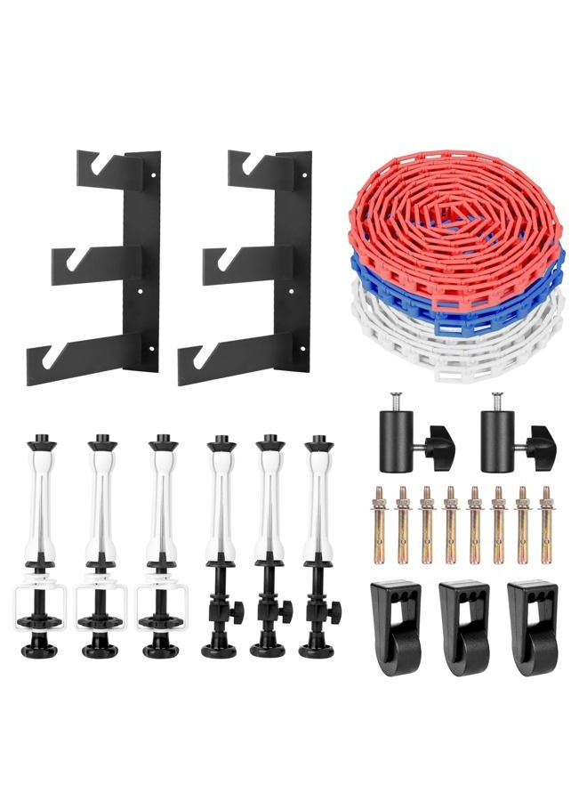 EMART Expand Roller Backdrop Wall Mounting - 3 Chain Manual Photography Support System, Ceiling Background Holder Attached into Tripod Stand for Video Studio Live Streaming - Image 1