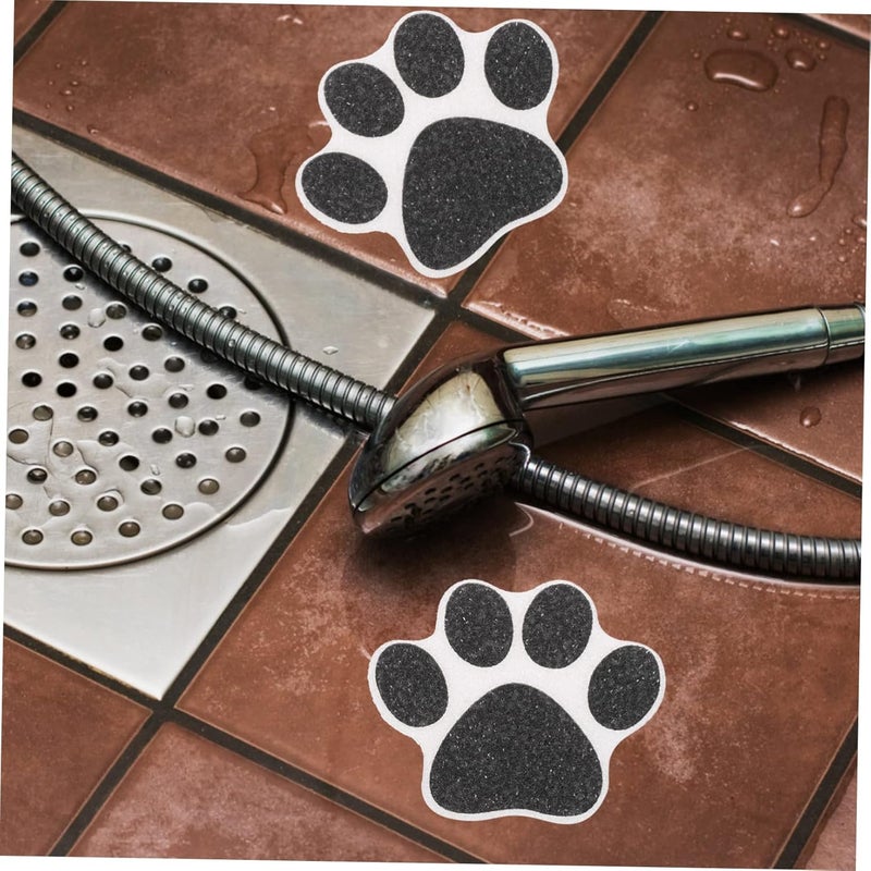 Homoyoyo 10pcs Non Slip Paw Print Bathtub Stickers Self Adhesive Floor Decals for Bathroom Shower Kitchen - Image 4