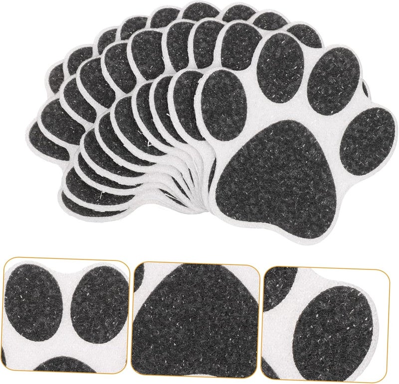 Homoyoyo 10pcs Non Slip Paw Print Bathtub Stickers Self Adhesive Floor Decals for Bathroom Shower Kitchen - Image 3
