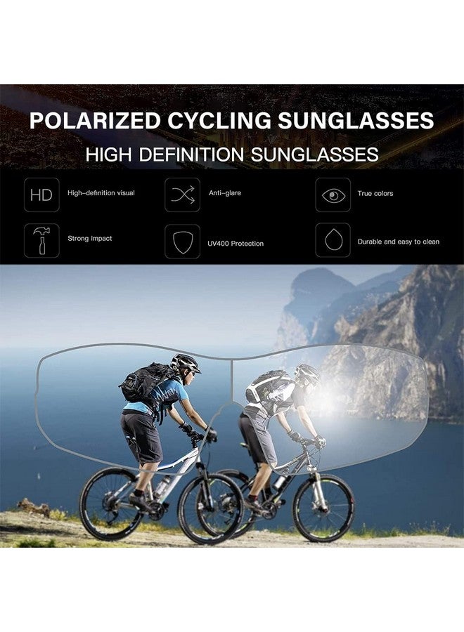 برو بيروس نظارات شمسية رياضية مستقطبة من PROBEROS مع 3 أو 5 عدسات قابلة للتبديل، نظارات ركوب الدراجات للرجال والنساء، البيسبول والجري وصيد الأسماك والجولف والقيادة، متعددة الألوان - Image 3