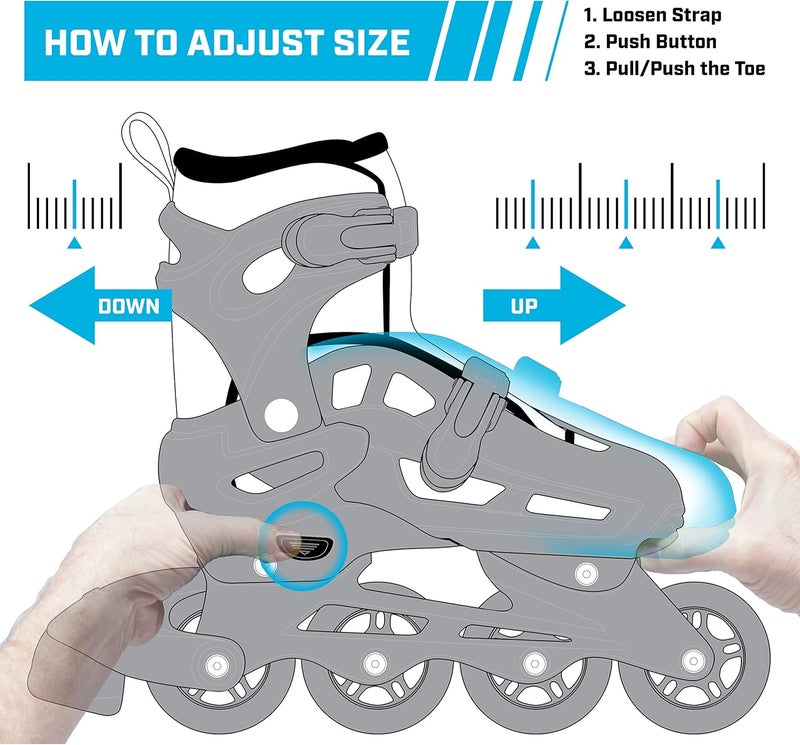 Roller Derby ION 7.2 Girl's Adjustable Inline Skates - Image 3
