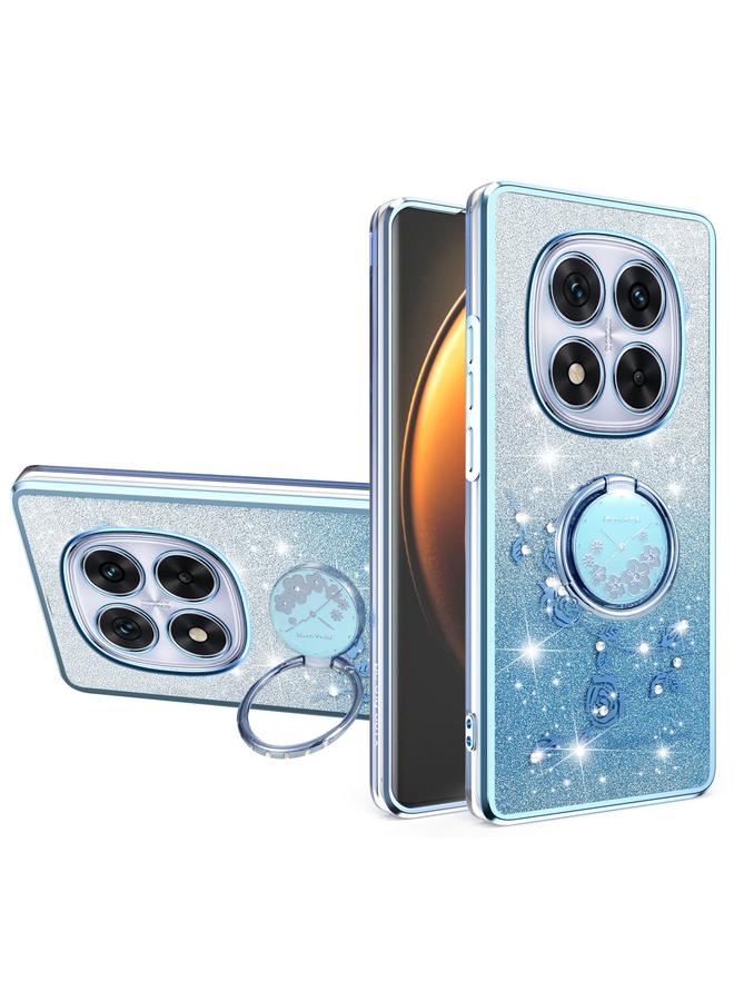 The Bros Case For Xiaomi Redmi Note 14 Pro 5G Gradient Glitter Immortal Flower Ring All-inclusive Phone Case