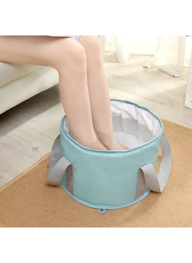 FALMER Foldable Foot Soak Basin for Travel Camping Multifunctional Foot Bath Basin 14L-Blue  - Image 2