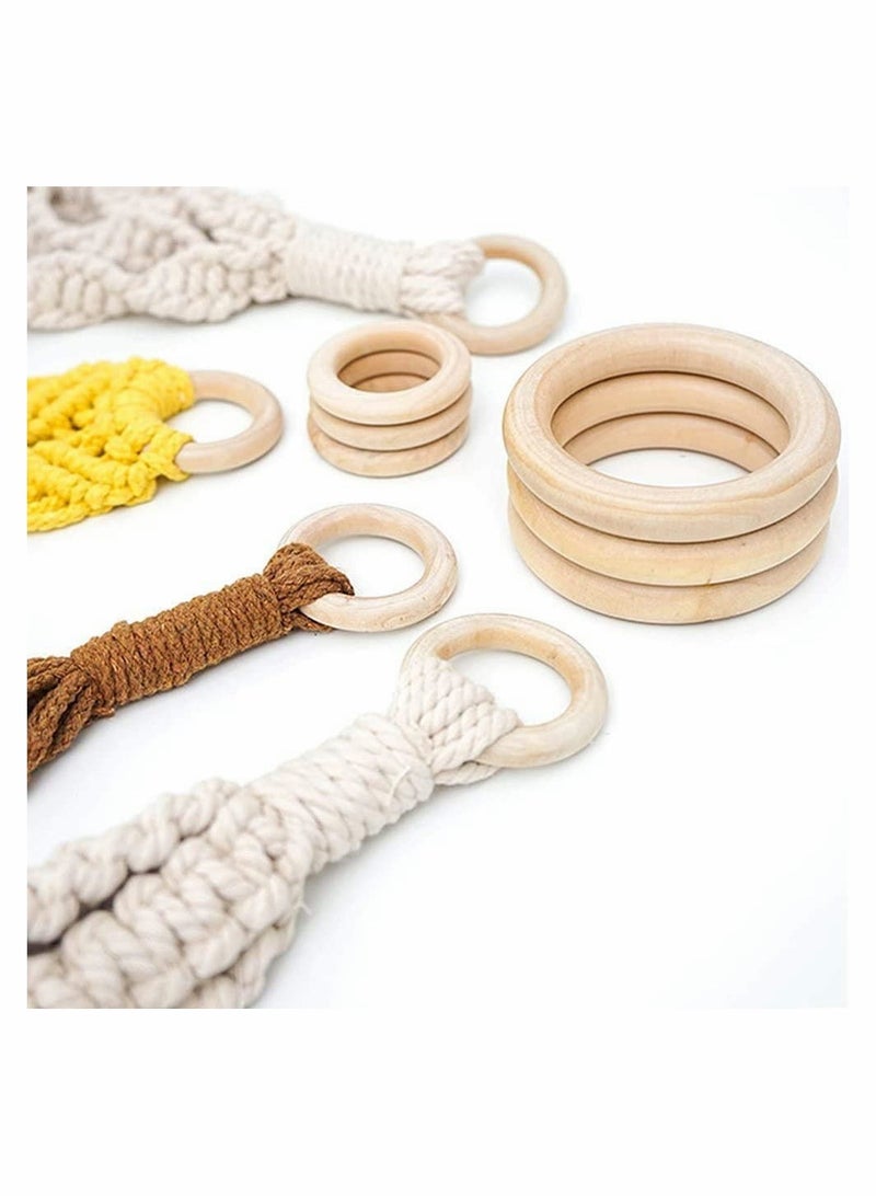 Excefore 20 Pcs Natural Wood Loop Ring Pendant Connector, Smooth Wood Circles Without Paint for Crafts, Home, Ring Pendant, DIY Connectors, Jewelry Making Accessory - 5.5cm x 10mm - Image 4