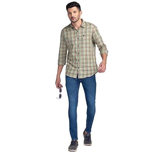 Spykar Men's Super Skinny Fit Low-Rise Casual Jeans Mid Blue - Image 3