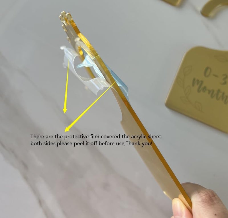 Slasa Baby Closet Dividers Set of 7 Acrylic Mirror Baby Clothes Organizers Gold Mirror 8.1x18 cm for Wardrobe Nursery Newborn to 24 Months Home Closet Organization - Image 4