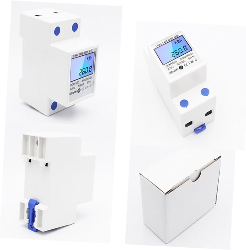 General purpose design Veemoon 220v Mini LCD Energy for Home Use Single Phase Power Consumption Monitor with Backlight Display Easy Installation Accurate Voltage and Amp Measurements General compatible practical design - Image 4
