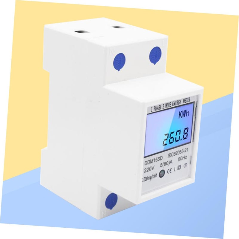 General purpose design Veemoon 220v Mini LCD Energy for Home Use Single Phase Power Consumption Monitor with Backlight Display Easy Installation Accurate Voltage and Amp Measurements General compatible practical design - Image 3