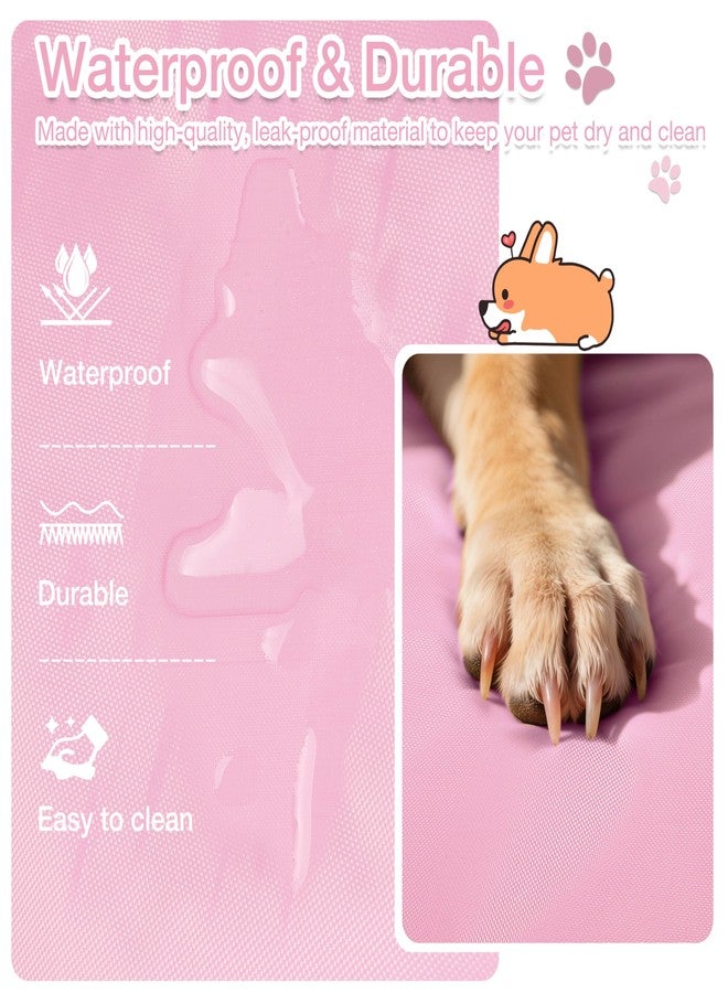 Kritter Planet Waterproof Foldable Dog Bed Pad for Camping & Travel, Portable Roll-Up Dog Bed Car Seat Pet Cushion Mat with Handles for Small & Medium Dogs, Indoor & Outdoor Use, Pink - Image 5
