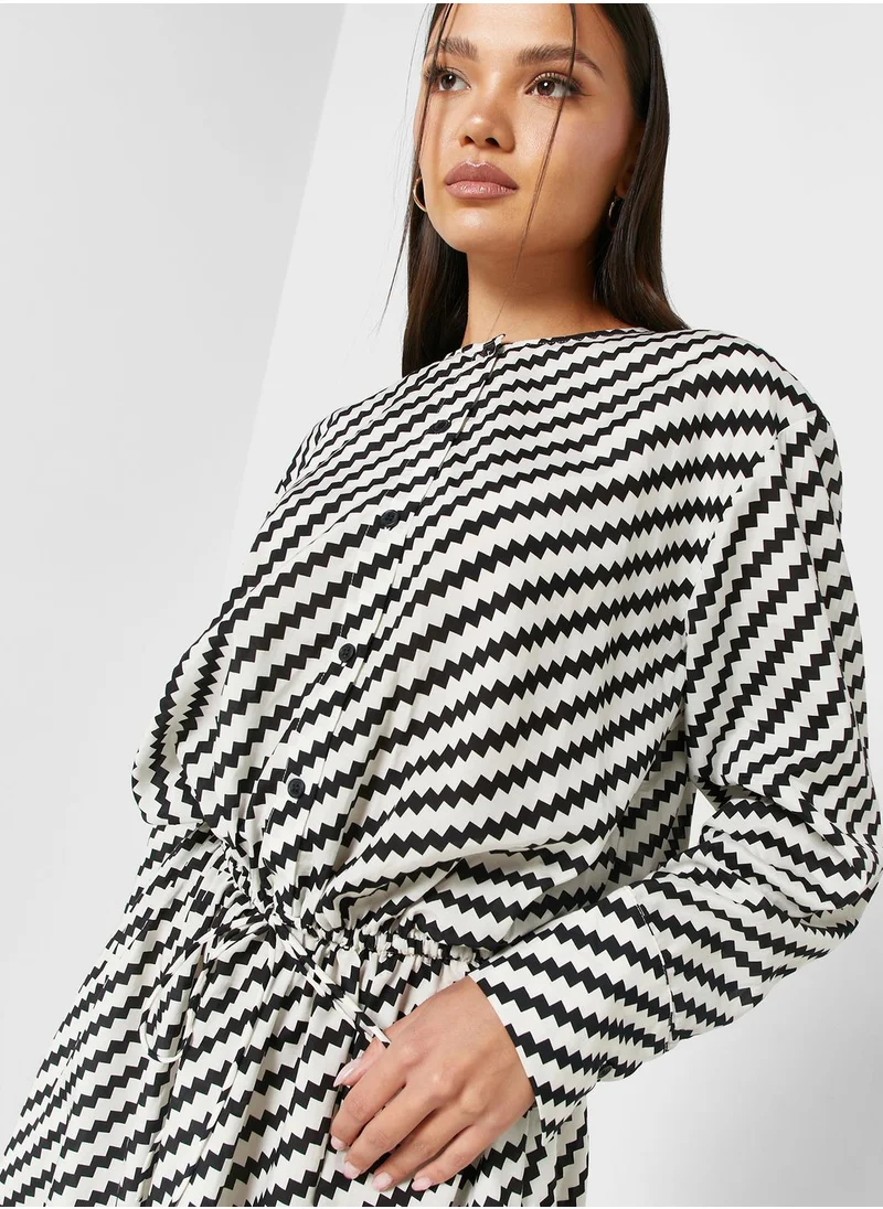 TOMMY HILFIGER Chevron Print Dress
