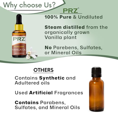 PRZ Vanilla Essential Oil - Pure Natural for Skin Care & Hair Care, 15 ml - Image 5