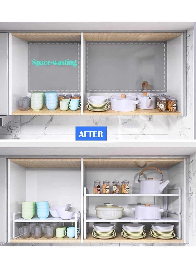 رف قابل للسحب متعدد الوظائف، رف تخزين للمطبخ (أبيض) - Image 5