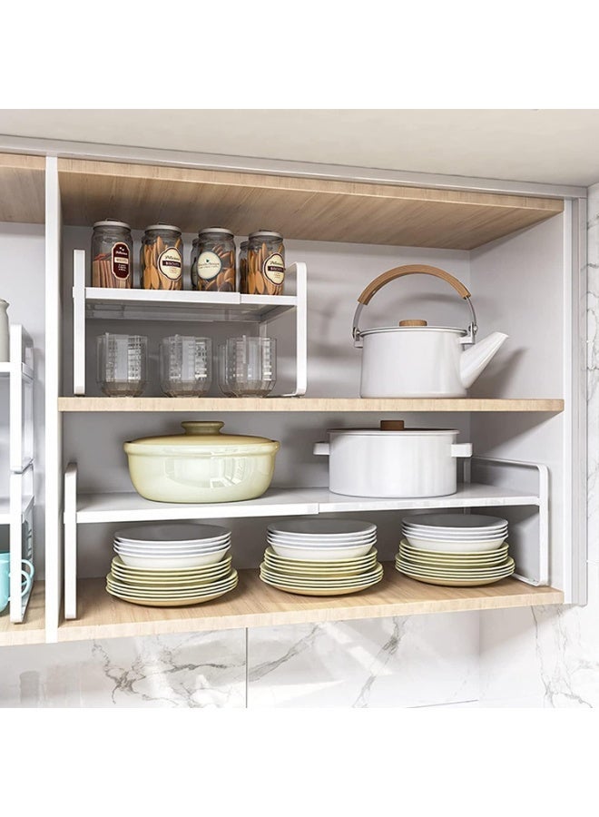 رف قابل للسحب متعدد الوظائف، رف تخزين للمطبخ (أبيض) - Image 2