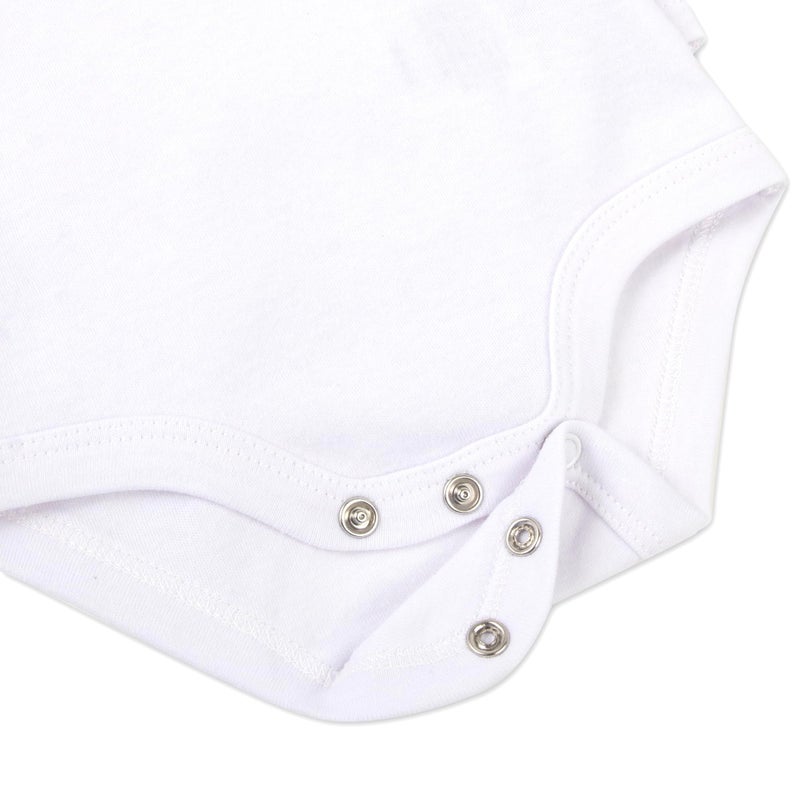 Baby Essentials Unisex Baby Boys and Girls Solid Color 6 Piece Bodysuit Set (Plain White 6 Piece, 3 Months) - Image 5