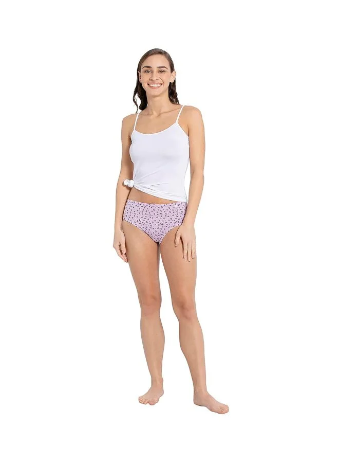JOCKEY Jockey 1406 Women High Coverage Super Combed Cotton Mid Waist Hipster with Concealed Waistband and StayFresh Treatment Pack of 3