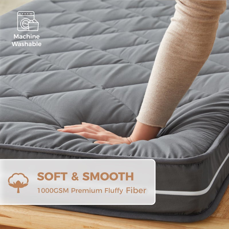 Jamdok 4Inch Narrow Twin Floor Mattress,3-Layer Structure Cot Mattress Topper,Gel Memory Foam,Removable Thickened Cover,Portable Roll Up Sleep Pad(75X30X4â€œ) - Image 3